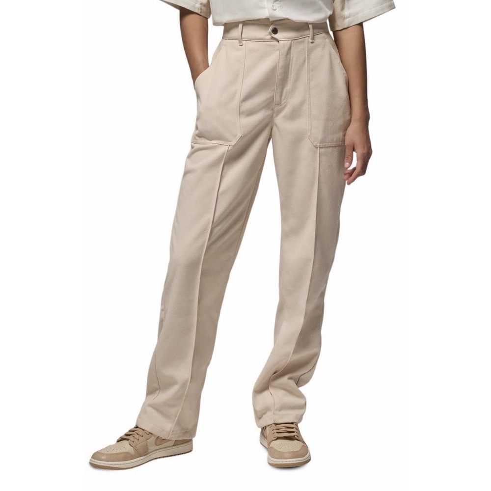 Air Jordan Nike Woven‎ Pants Women's L Cream Tan FN5446-203 NWT $110